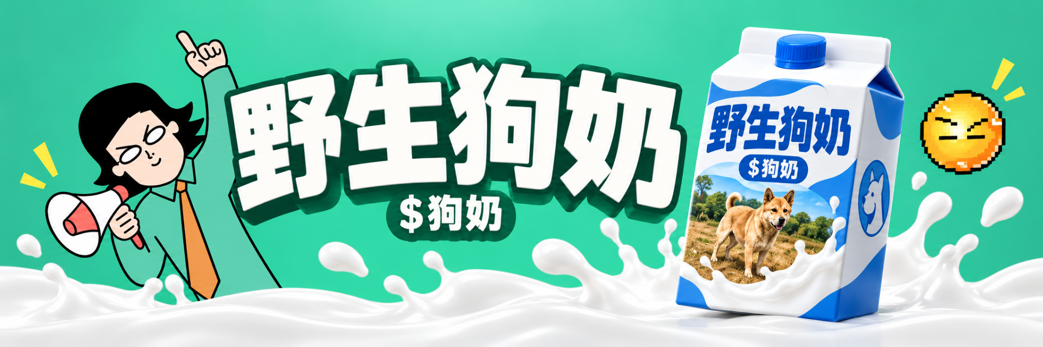 野生狗奶横幅海报