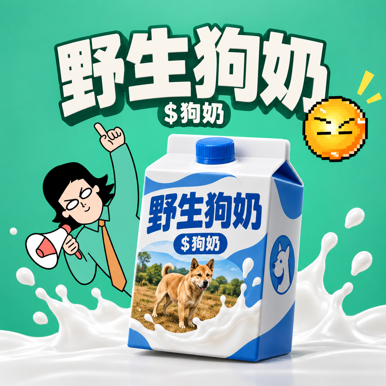 野生狗奶方形海报